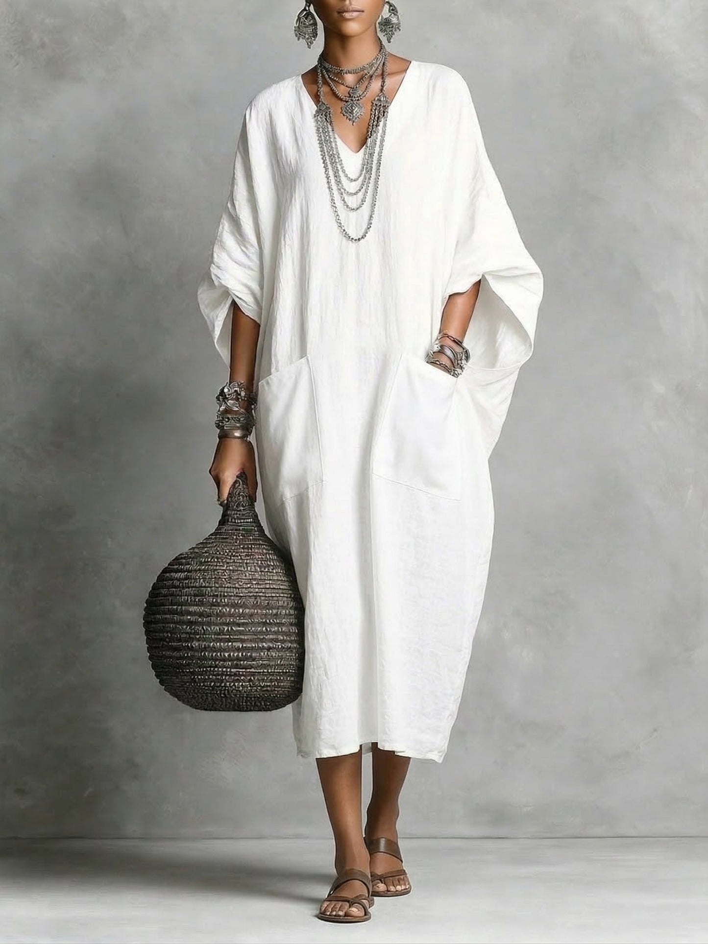 Cleo | Relaxed Kaftan Maxi Dress