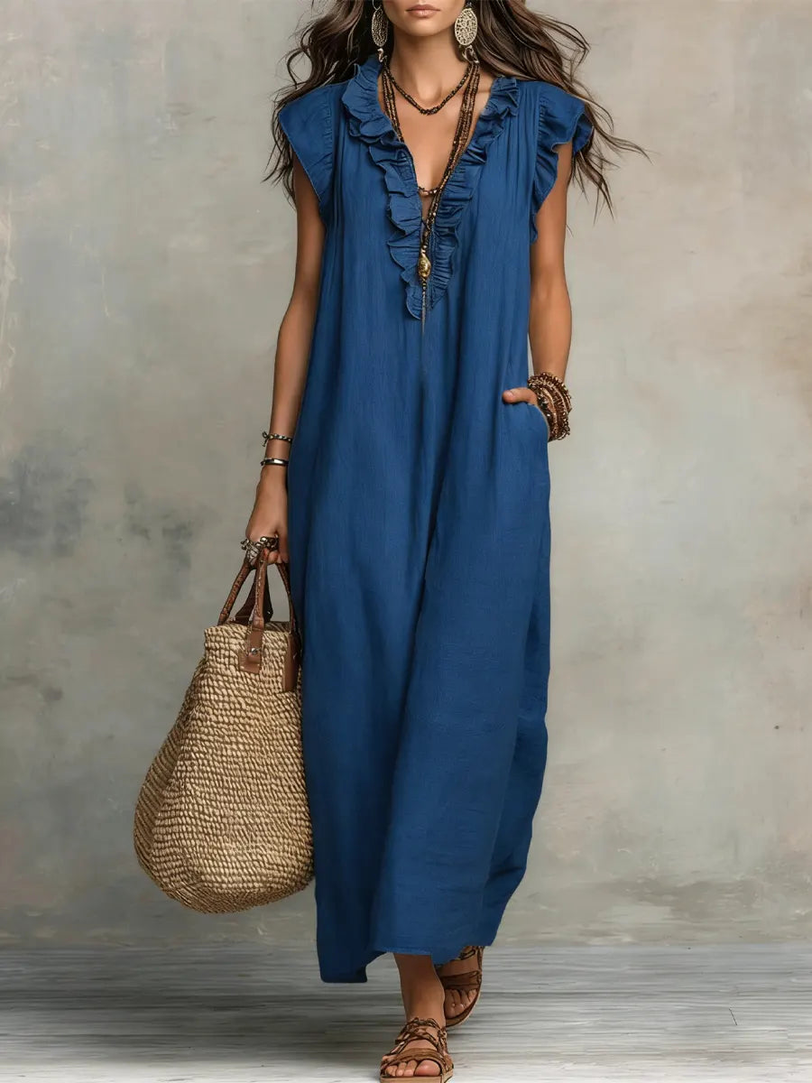 Bayla | Boho Ruffle Maxi Dress