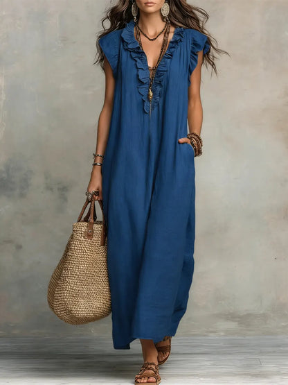 Bayla | Boho Ruffle Maxi Dress