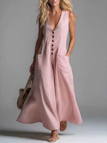 Alana | Button Flow Maxi Dress