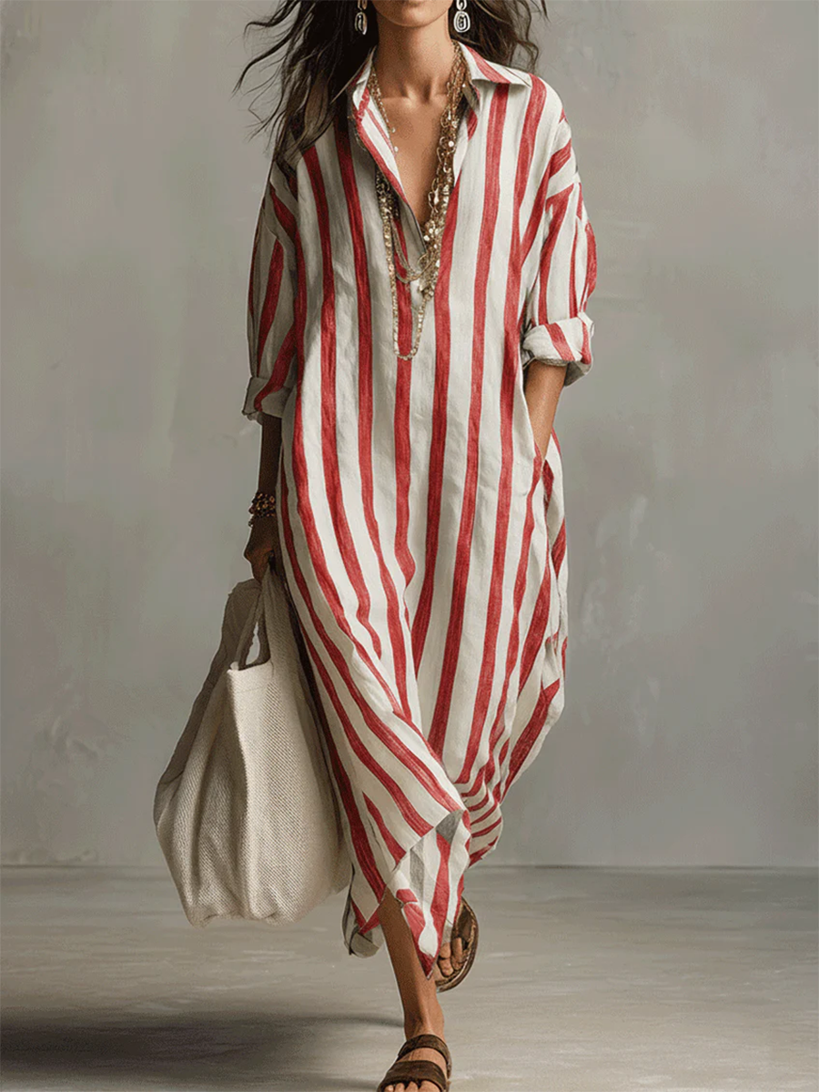 Valancy | Stripe Oversized Maxi Dress