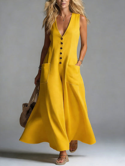 Alana | Button Flow Maxi Dress
