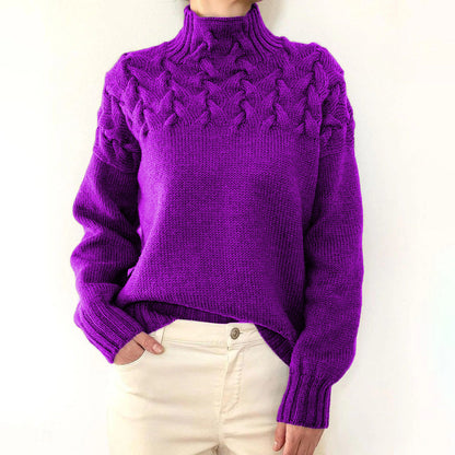 Myra – Cable Knit Turtleneck Jumper