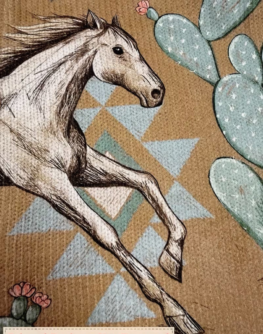 Florence – Western Horse and Cactus Zip Jacket