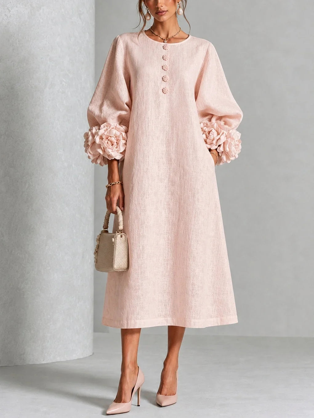 Leonie – Sculptural Cuff Midi Dress