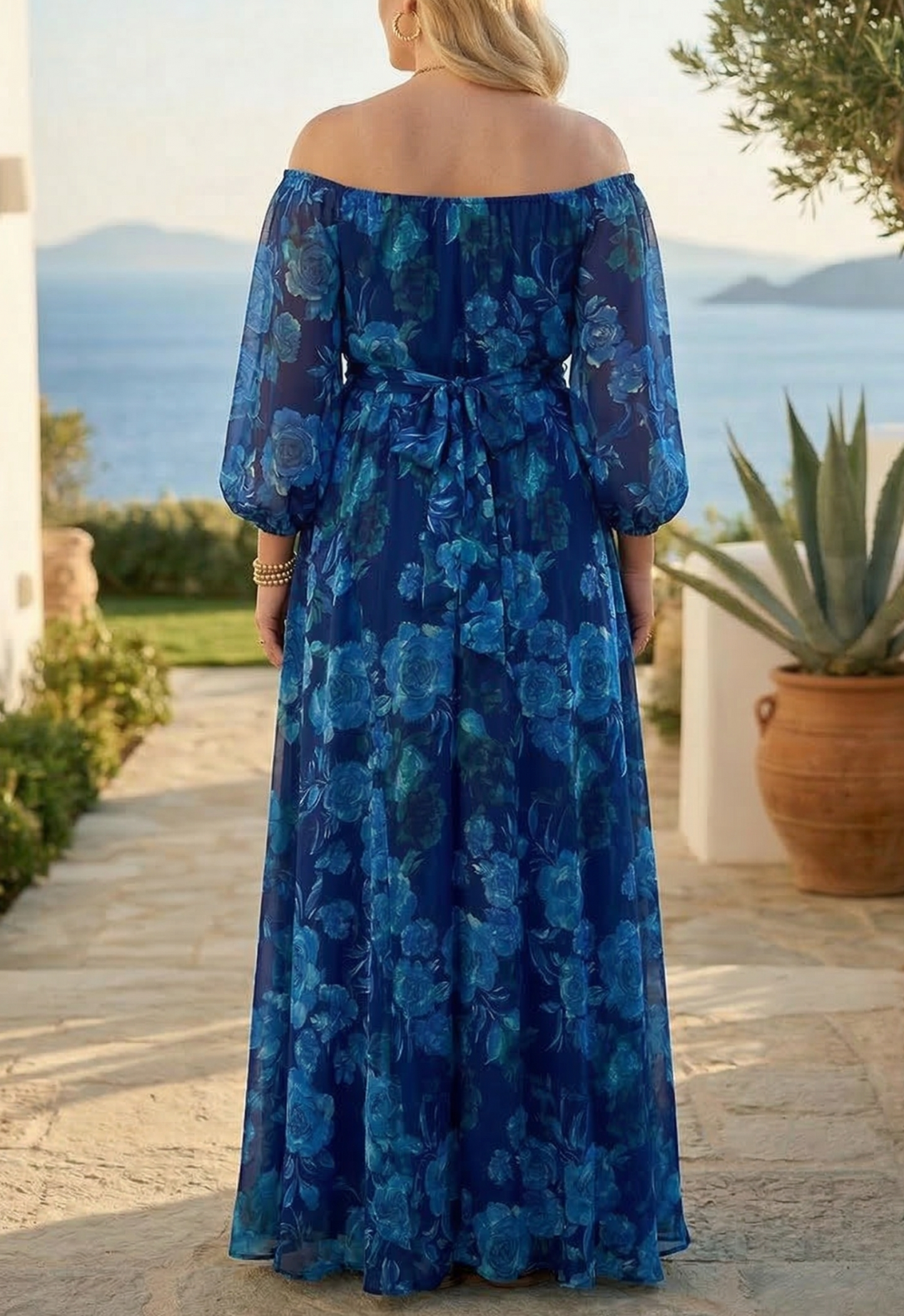 Rebecca | Off-Shoulder Floral Maxi