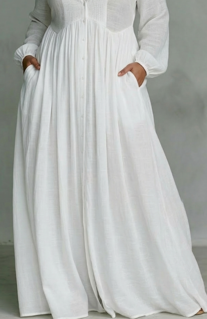 Elizabeth | Button-Front Maxi Dress