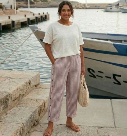 Elena | Striped Summer Pants