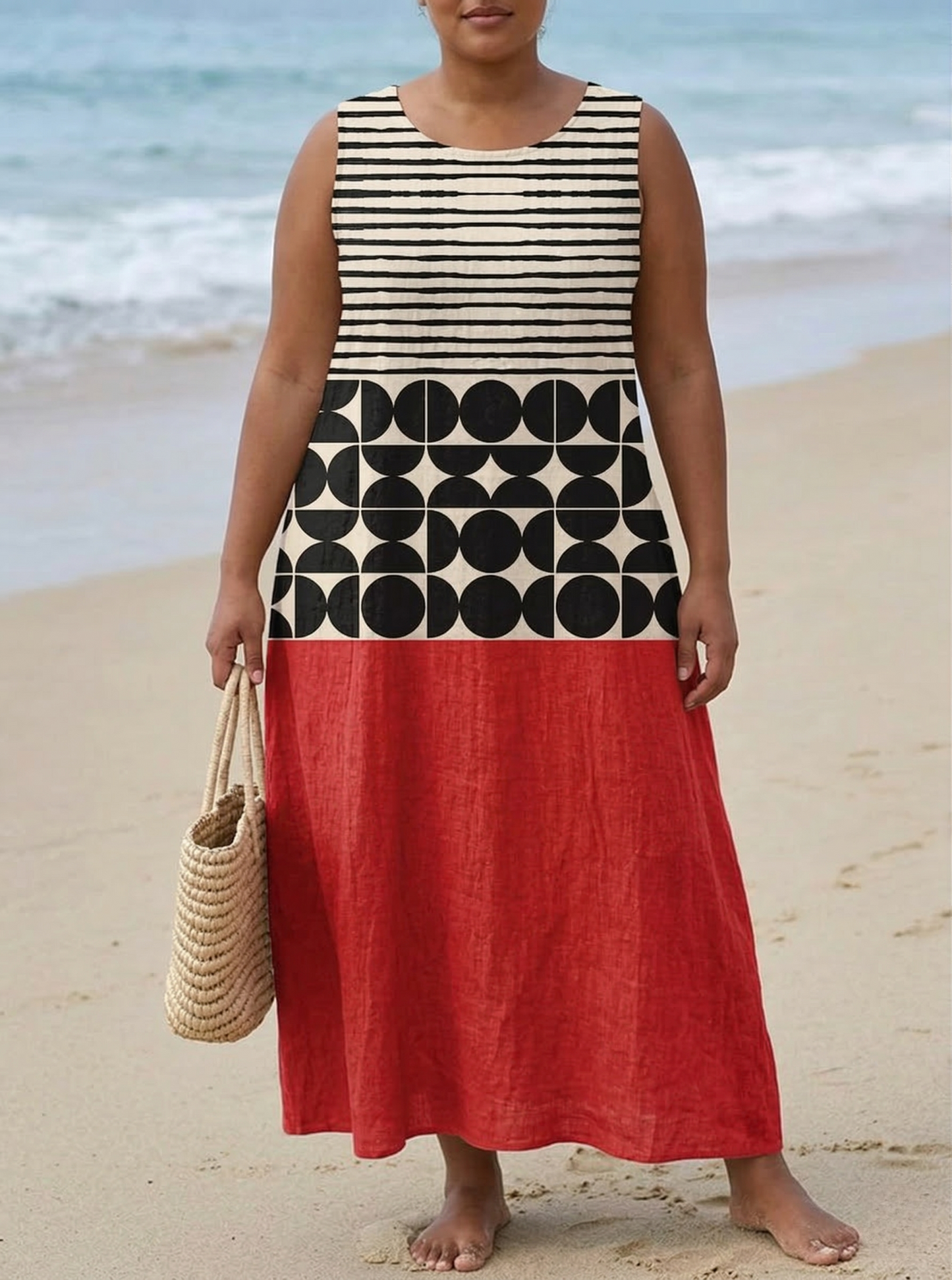 Sadie | Colourblock Midi Dress