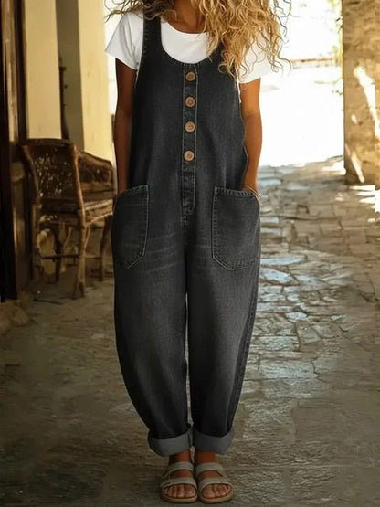 Sophia | Vintage Wash Denim Overalls
