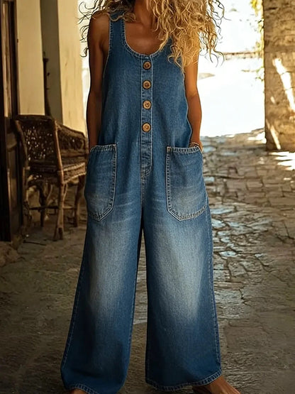 Sophia | Vintage Wash Denim Overalls