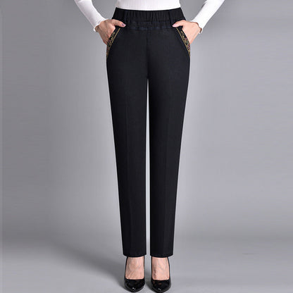 Samaria | Women's Jeans with Side Pockets and Elastic Waist