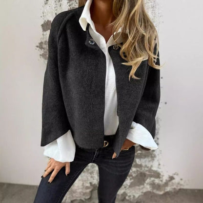 Shirley – Cropped Button-Front Knit Cardigan