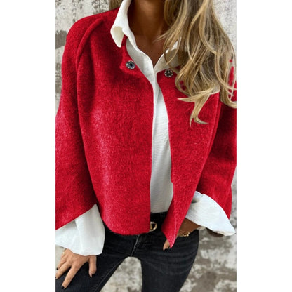 Shirley – Cropped Button-Front Knit Cardigan