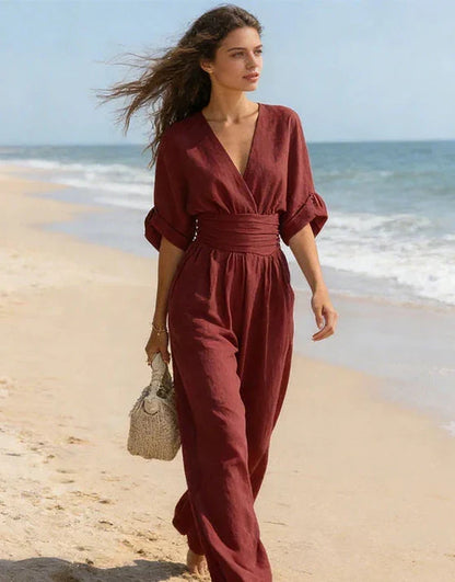 Josephine – Wide-Leg Belted Jumpsuit