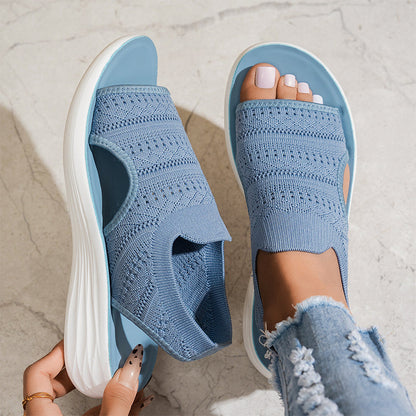 Zina – Breathable Knit Platform Sandals