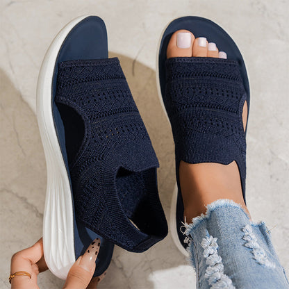 Zina – Breathable Knit Platform Sandals