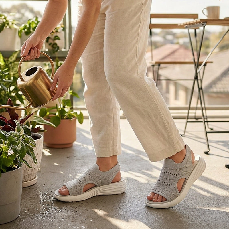 Zina – Breathable Knit Platform Sandals