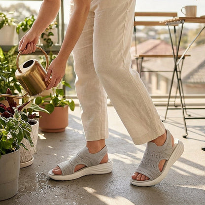 Zina – Breathable Knit Platform Sandals