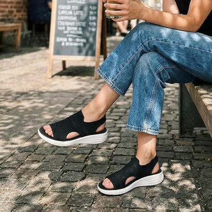 Zina – Breathable Knit Platform Sandals