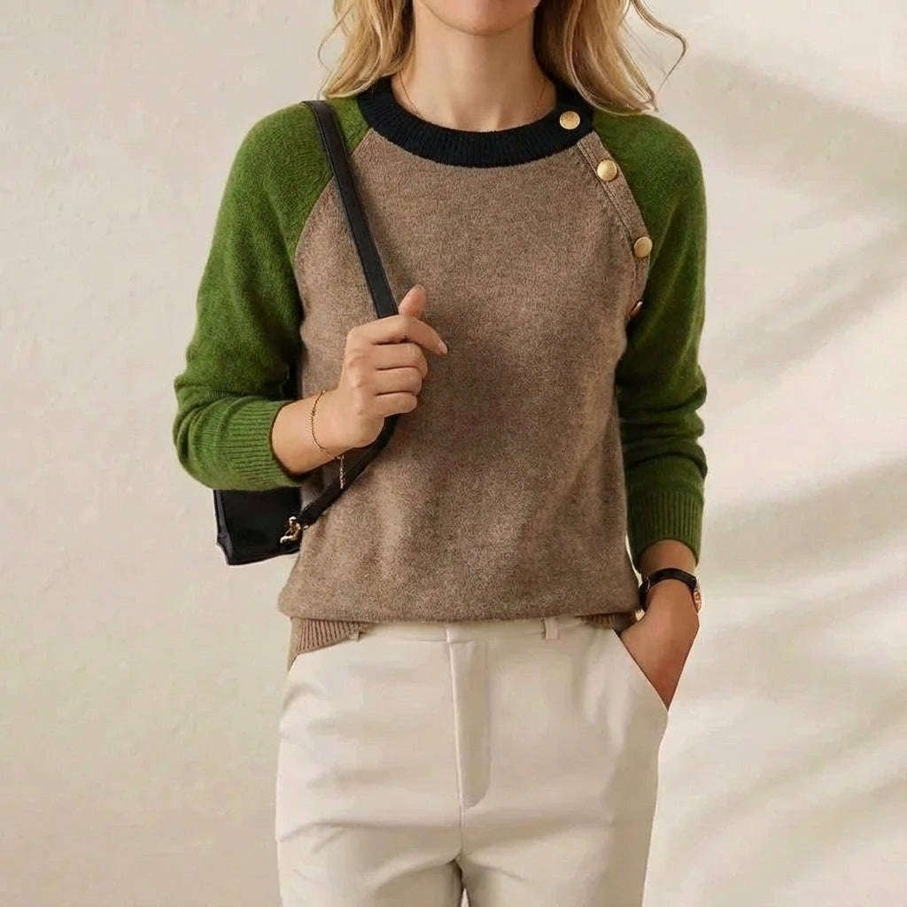 Hollis – Contrast Raglan Knit Jumper