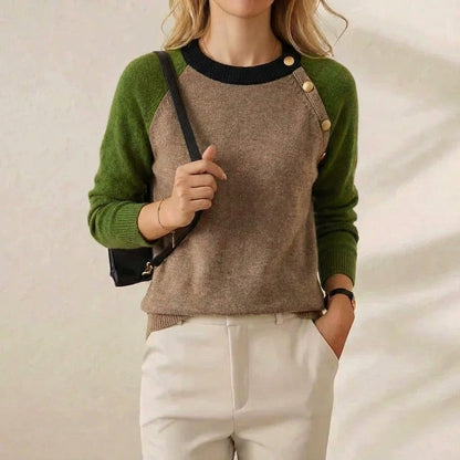 Hollis – Contrast Raglan Knit Jumper