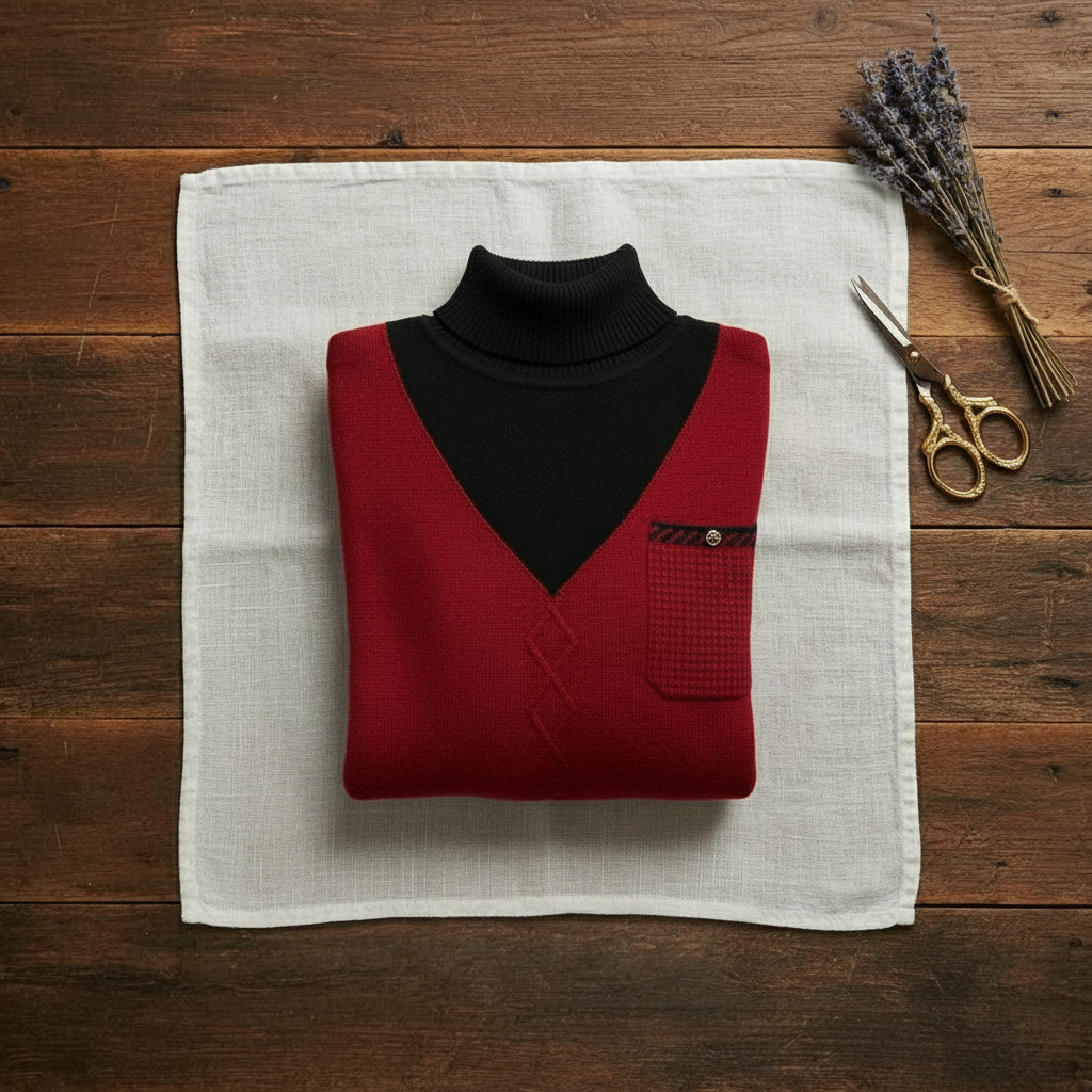 Ramona – V-Neck Knit Jumper with Chest Pocket