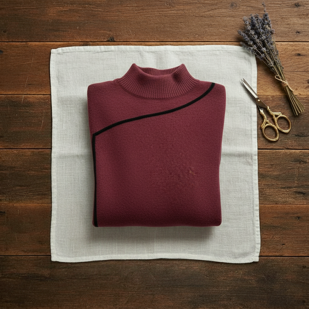 Terri – Turtleneck Jumper with Contrast Trim