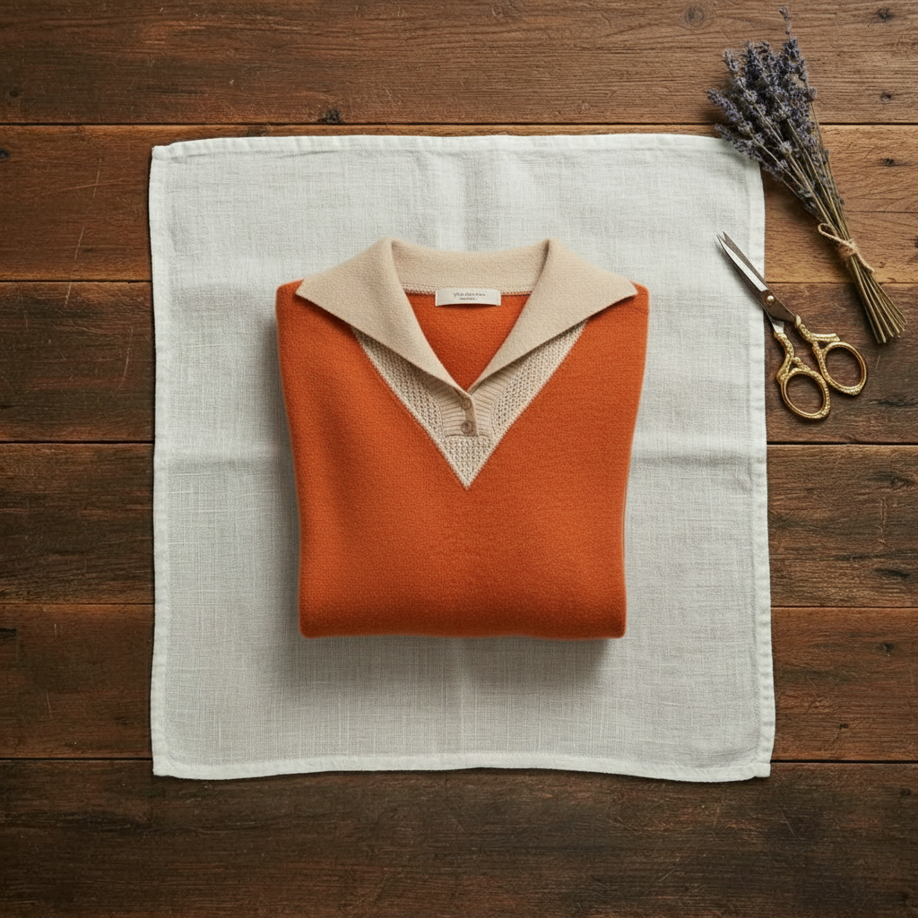 Jessica – Contrast Collar Knit Jumper