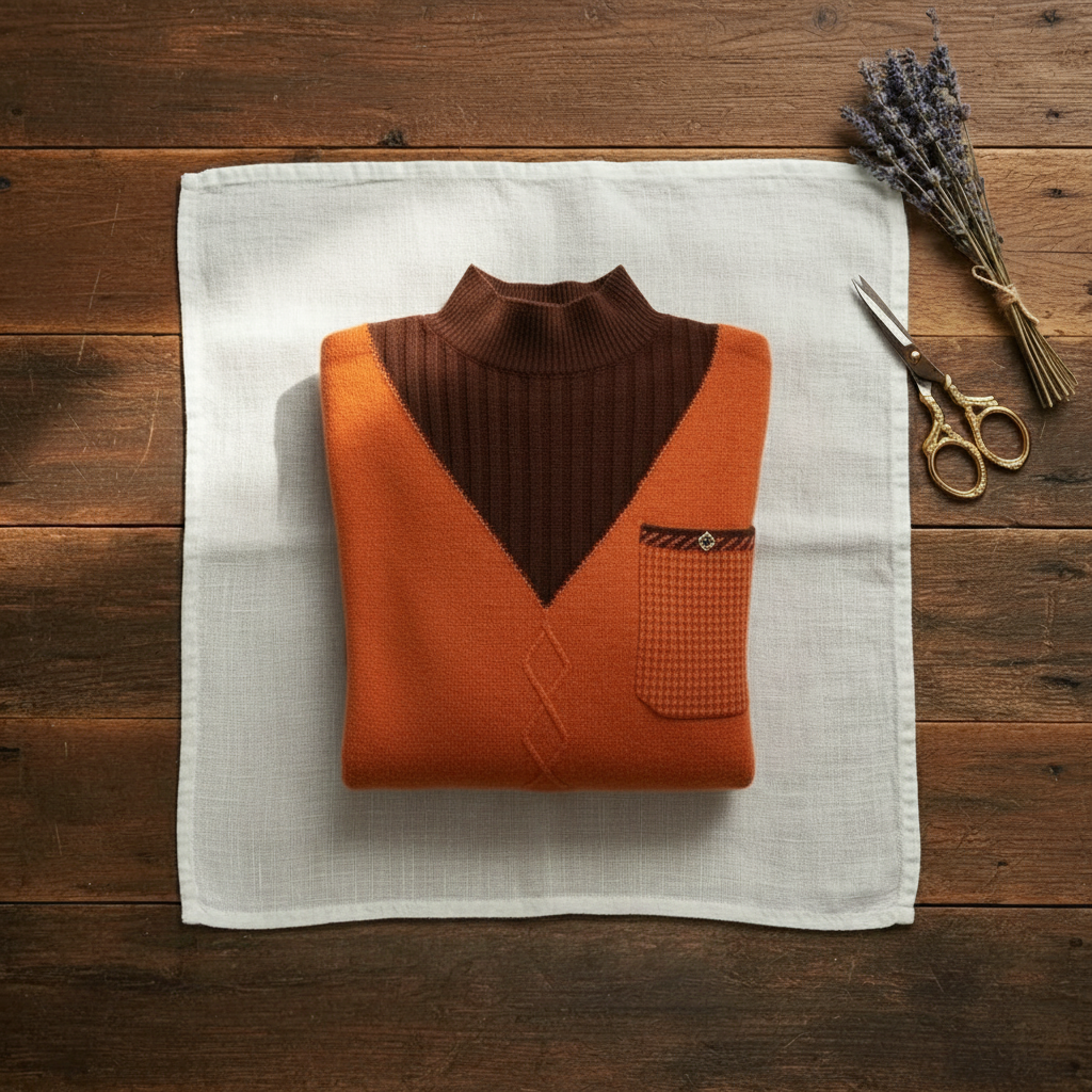 Ramona – V-Neck Knit Jumper with Chest Pocket