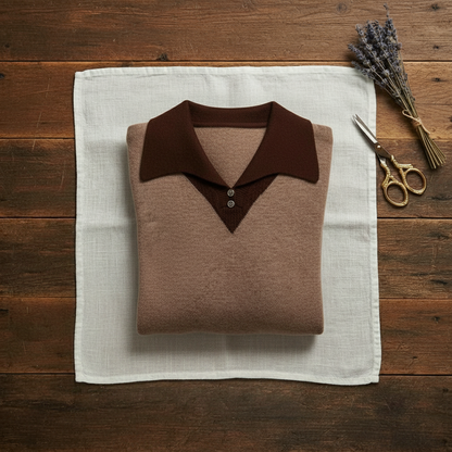 Jessica – Contrast Collar Knit Jumper