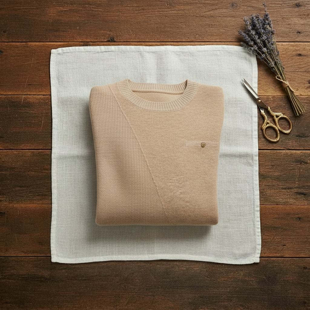 Evangeline – Crew Neck Jumper with Contrast Trim