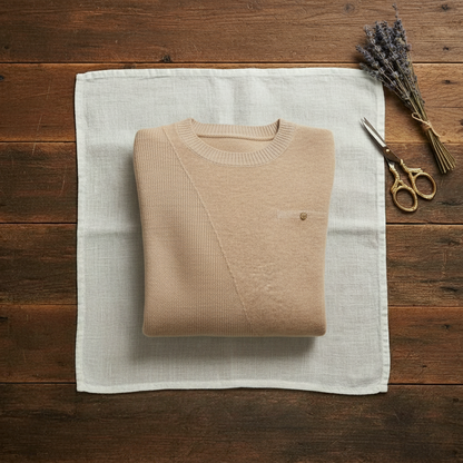 Evangeline – Crew Neck Jumper with Contrast Trim