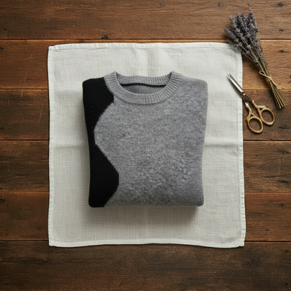June – Colour-Block Knit Crew Neck Jumper