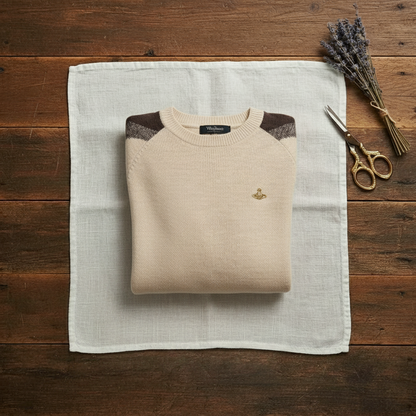 Martha – Contrast Sleeve Crew Neck Jumper