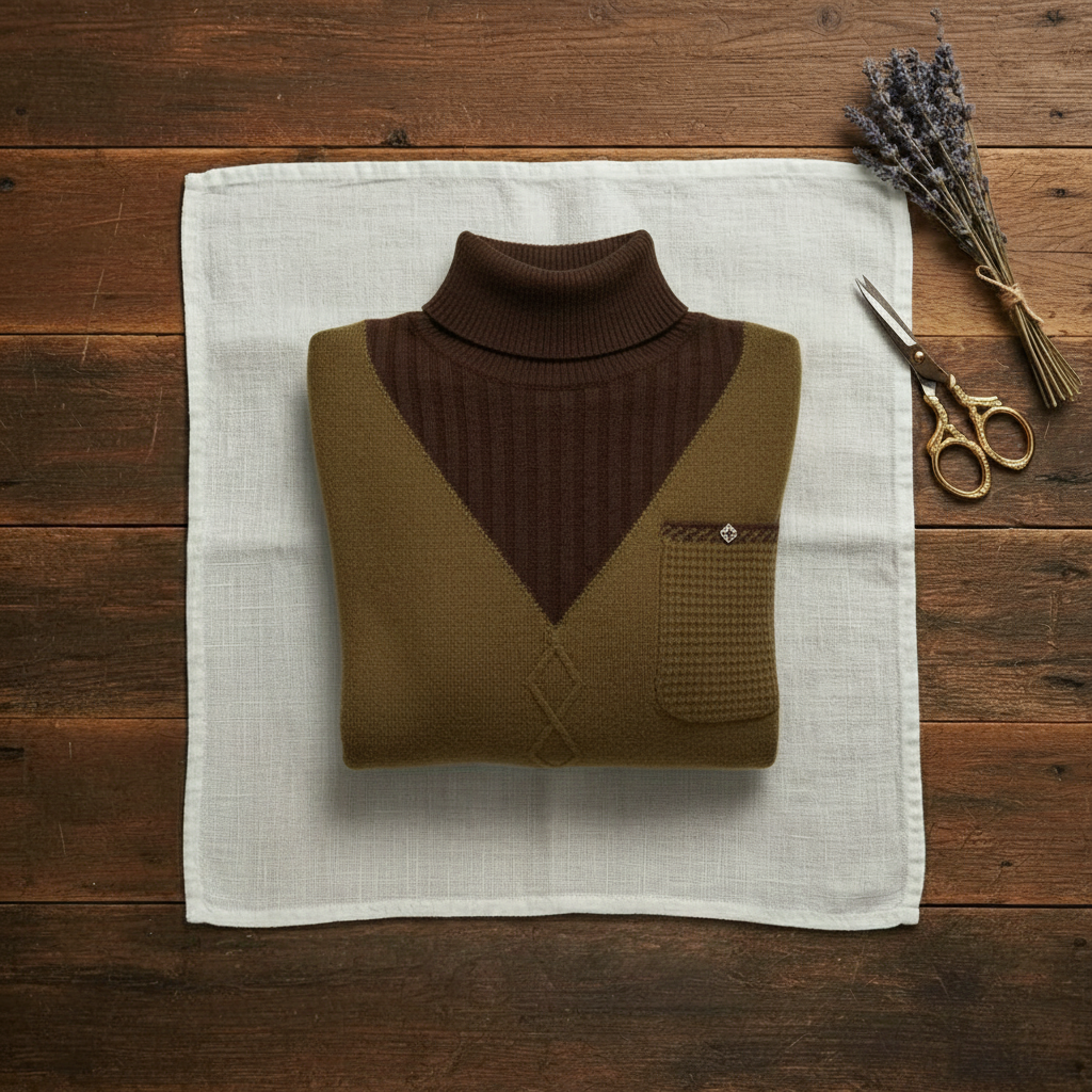 Ramona – V-Neck Knit Jumper with Chest Pocket