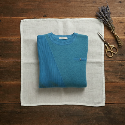Evangeline – Crew Neck Jumper with Contrast Trim