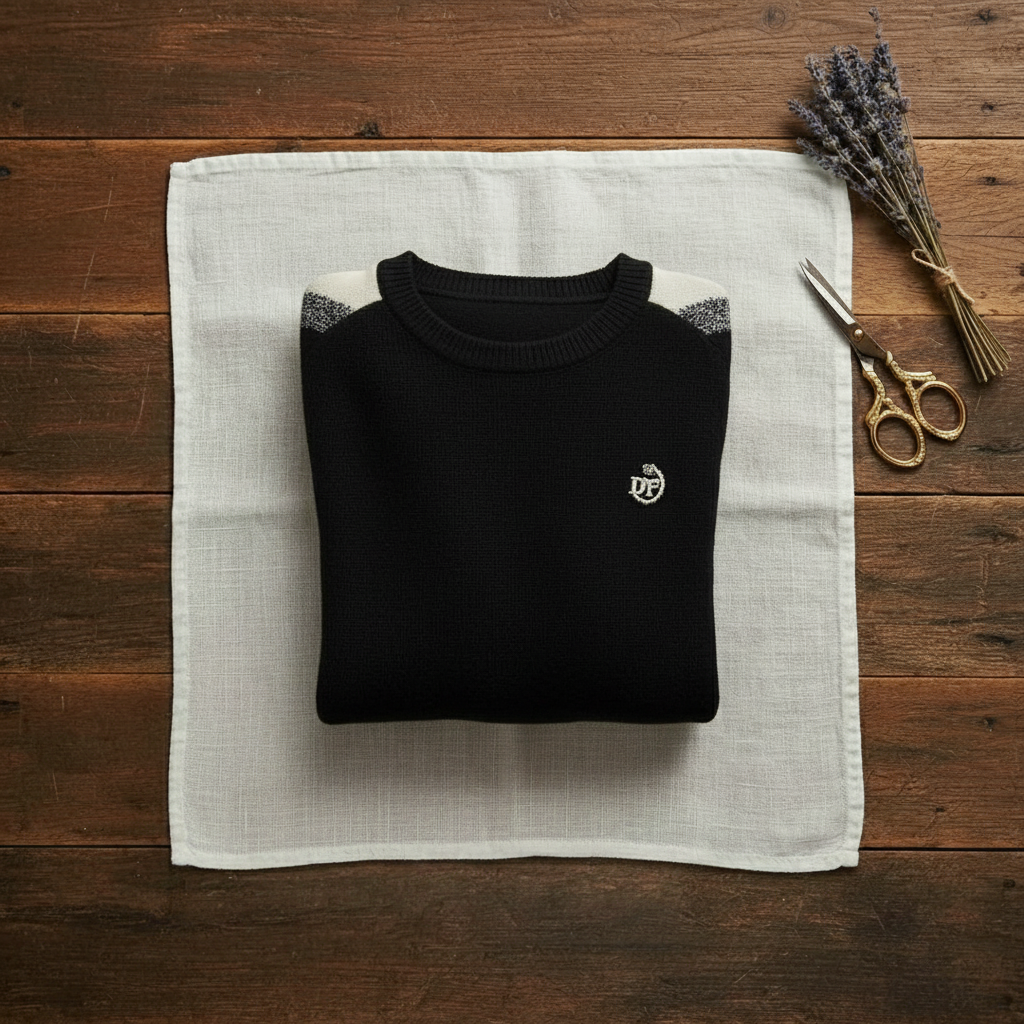 Martha – Contrast Sleeve Crew Neck Jumper
