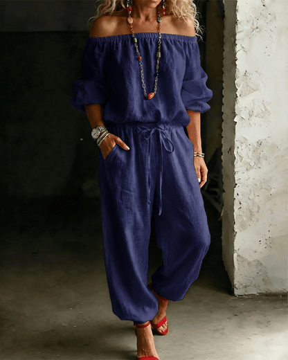 Tracy – Off-Shoulder Relaxed Jumpsuit