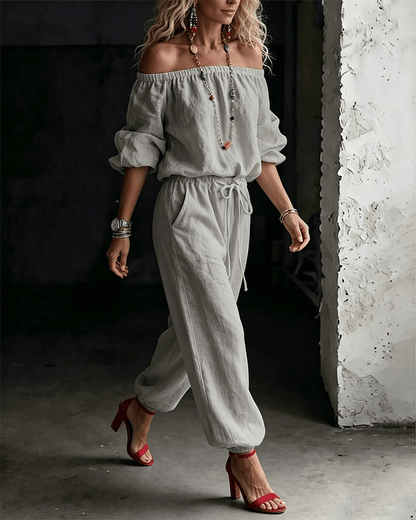 Tracy – Off-Shoulder Relaxed Jumpsuit