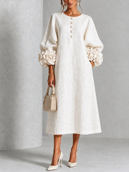 Leonie – Sculptural Cuff Midi Dress
