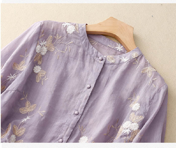 Adelyn | Chic Blouse with Floral Accents