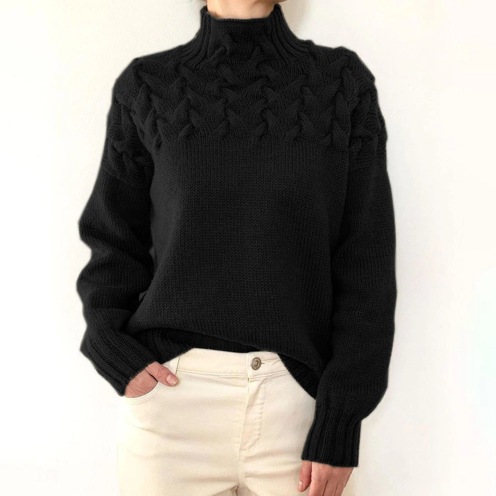 Myra – Cable Knit Turtleneck Jumper